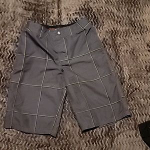 Tony Hawk Shorts Size 10 Grey Plaid Pattern